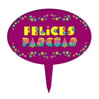 Felices Pascuas Oval Cake Toppers