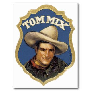 Vintage Tom Mix Cowboy Cigar Art Post Cards