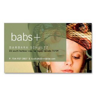 Bab's Face [green] Business Cards