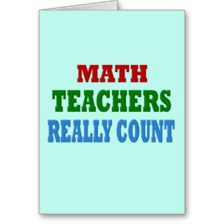 Funny Math Teacher Greeting Card