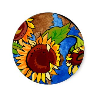 Sunflowers and Earth Day Sticker