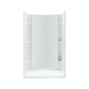 Sterling Plumbing Accord 36 in. x 36 in. x 75 3/4 in. Shower Kit with Age in Place Backers in White 72240106 0