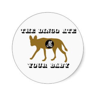 The Dingo Ate Your Baby Round Stickers