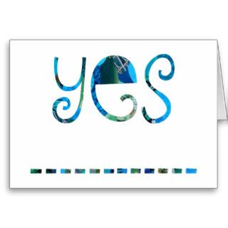 YES (with dotted line) Greeting Card