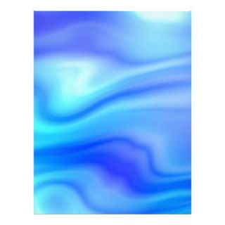 Cool wavy blue ocean liquid pattern personalized letterhead
