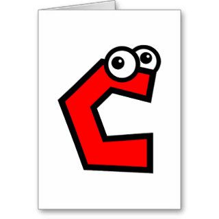 Funny Monogram Letter C Cards