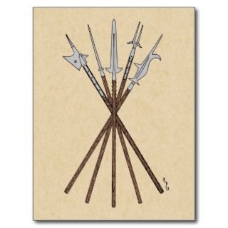 Some 16th Century Polearms Postcard