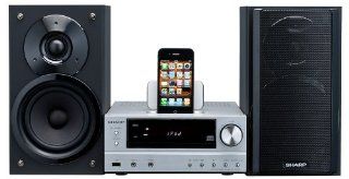 Sharp XLHF201PHS HiFi Kompaktanlage (CD//WMA Player, UKW Tuner, 100 Watt, 2 Wege, Apple iPod Dock, USB) silber Heimkino, TV & Video