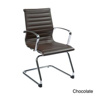 Office Star Products Mid Back Eco Leather Visitor's Chair Office Star Products Ergonomic Chairs