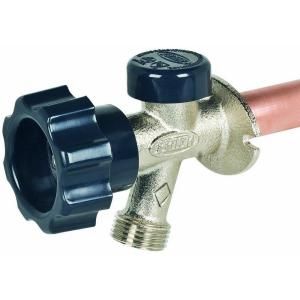 Prier Products 1/2 in. x 4 in. Brass Crimp PEX Half Turn Frost Free Anti Siphon Outdoor Faucet Sillcock 490 04