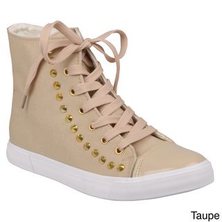 Journee Collection Women's 'Candice 1' Studded High Top Sneakers Journee Collection Sneakers