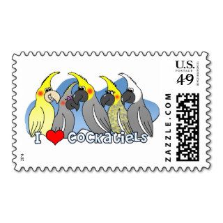 Color Mutations Cockatiel Stamps
