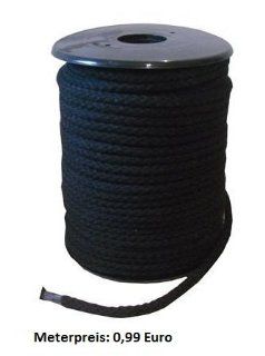 Bondage Seil 8mm Baumwolle in Schwarz Seil Fesseln ab 1 Meter  Grundpreis 0,99Euro/Meter Drogerie & Körperpflege