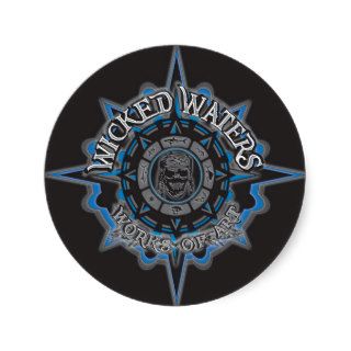 Wicked Waters works of art apparel, clothes, gifts Stickers