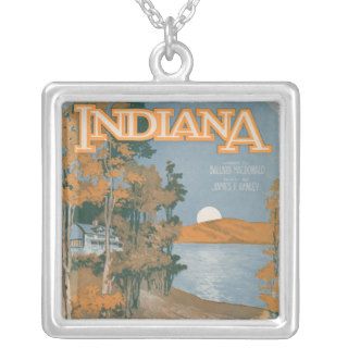 Back Home Again In Indiana Personalized Necklace