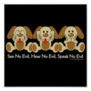 See No Evil Puppies Posters