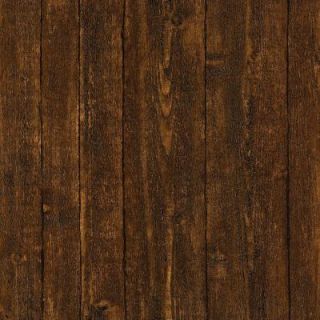 56 sq. ft. Ardennes Faux Dark Brown Wood Panel Wallpaper 412 56912