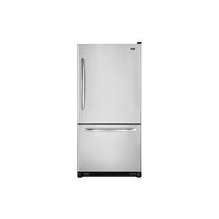 Maytag MBF1958WES 19' Bottom Mount Refrigerator   Stainless Steel Appliances