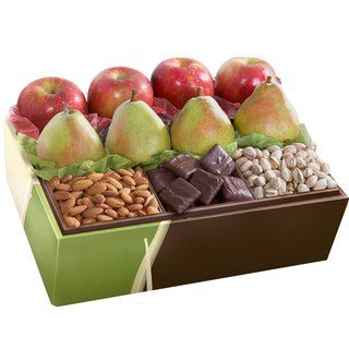 Organic Munch and Crunch Deluxe Fruit Basket Gourmet Food Baskets