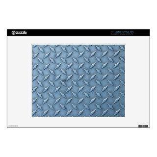 Grungy steel diamond grid plate 12" laptop skins