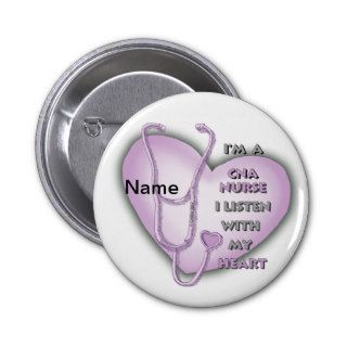 Purple CNA Nurse Buttons