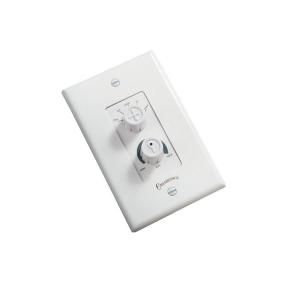 Casablanca 4 Speed Almond and White Dual Rotary Control and Variable Light Dimmer W 81