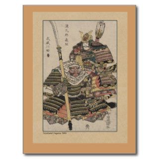 Antique Japanese Samurai Art Post Card