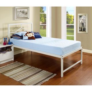K&B B89 1 2 White Metal Twin size Day Bed Beds