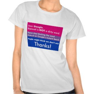 Stop Blocking The Word Bisexual Tee Shirts