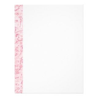 PAPER040 PINK FLORAL BACKGROUNDS GIRLY HAPPY SPRIN CUSTOMIZED LETTERHEAD