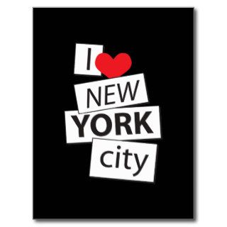 I Love New York City Postcards