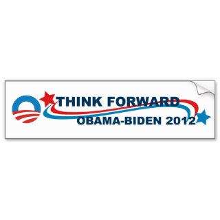 Bumper Sticker Obama Biden 2012 Think Forward