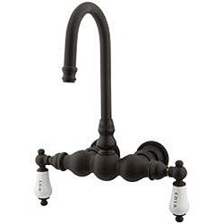 Wall mount Dark Oil Rubbed Bronze Clawfoot Tub Faucet Bathroom Faucets