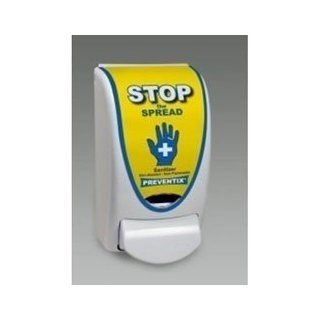 Azul D38013O Preventix Blue "Stop" Foam Hand Sanitizer Dispenser, Attack Dangerous Germs (ea) Industrial Lavatory Hand Product Dispensers