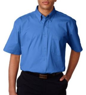 UltraClub Men's Whisper Twill Short Sleeve Shirt Clothing