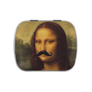 Mona Lisa With Mustache Jelly Belly Candy Tins