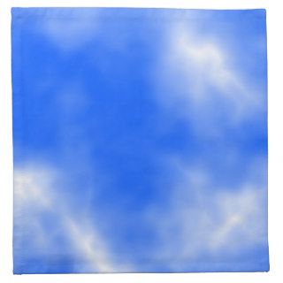 Blue sky with white clouds. printed napkin