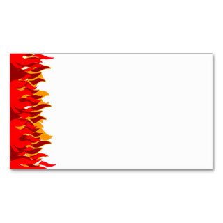 Red Flames Business Card Template