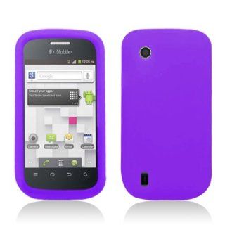 Aimo Wireless ZTEV768SK014 Soft n Snug Silicone Skin Case for ZTE Concord V768   Retail Packaging   Purple Cell Phones & Accessories