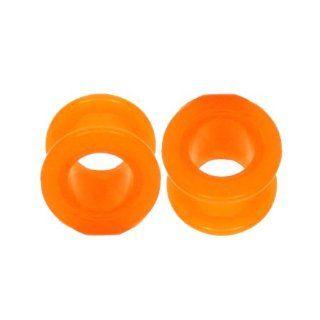 Plugs Tunnels 10G Neon Orange Acrylic Screw Fit Flesh 2.4mm Tunnel Plug 10 Gauge   2 Pieces Jewelry