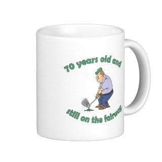 70th Birthday Golfer Gag Gift Mugs