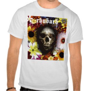 Rhubarb Skull Design Tee Shirts