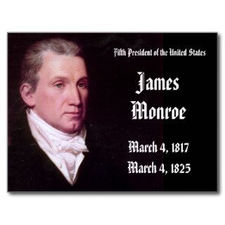 5th President Of the United States James Monroe Post Card