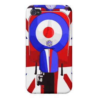 Sixties Scooter on Mod Target UJ Background iPhone 4/4S Cover