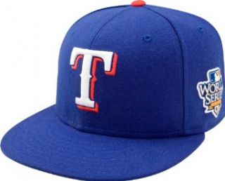 MLB Texas Rangers MLB10 World Series Game On Field 5950 Cap, 7 1/2, Navy  Sports Fan Baseball Caps  Clothing