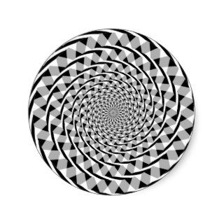 Fraser spiral illusion round sticker