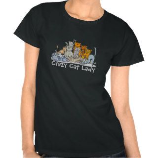 Crazy Cat Lady Clowder of Cats T Shirt