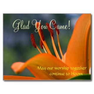 Hospitality Floral "Glad You Came" Card Post Card