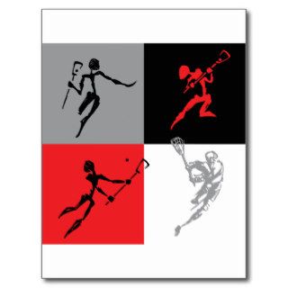 Abstract Lacrosse Postcards