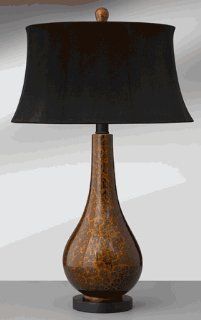 Complements 10937DCBG Painted Ceramic Hana Table Lamp with Charcoal Shade